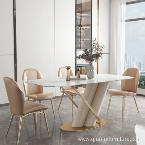 Modern designer Stainless steel Luxury dining table